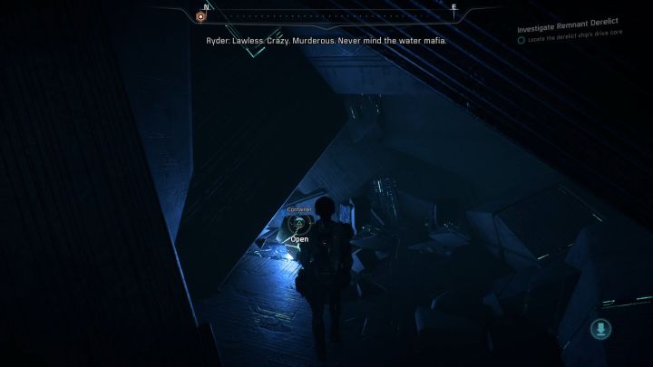While exploring the derelict ship, it is worth stepping into side corridors, because there are many items to collect there. - Investigate Remnant Derelict on Elaaden - Elaaden - Mass Effect: Andromeda Game Guide
