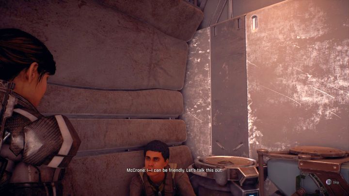 By talking to Mccron you will learn where Noras thruster is. - Hard Luck | Elaaden - Elaaden - Mass Effect: Andromeda Game Guide