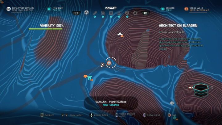 This is where you can start this mission. - Architect on Elaaden | Quest on Elaaden - Elaaden - Mass Effect: Andromeda Game Guide