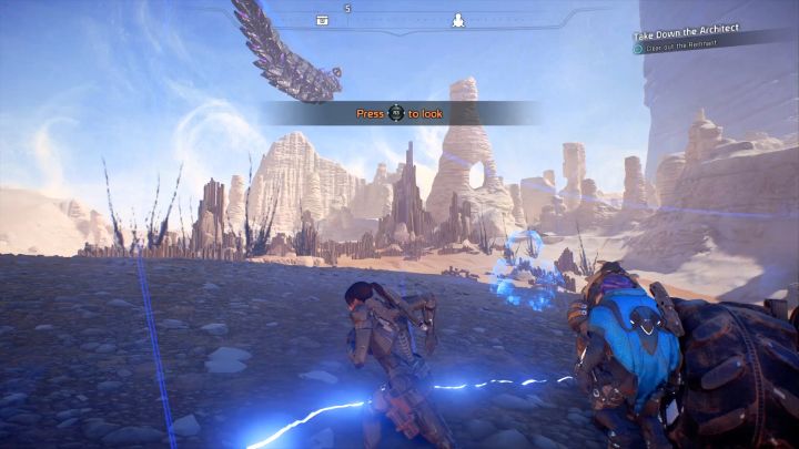 The Architect as seen from afar. - Architect on Elaaden | Quest on Elaaden - Elaaden - Mass Effect: Andromeda Game Guide