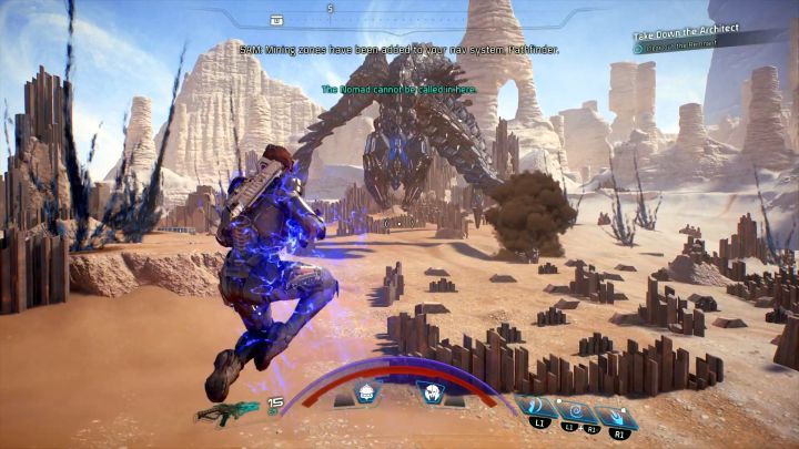The area where you are going to have the fight is full of all sorts of covers that you can use. - Architect on Elaaden | Quest on Elaaden - Elaaden - Mass Effect: Andromeda Game Guide