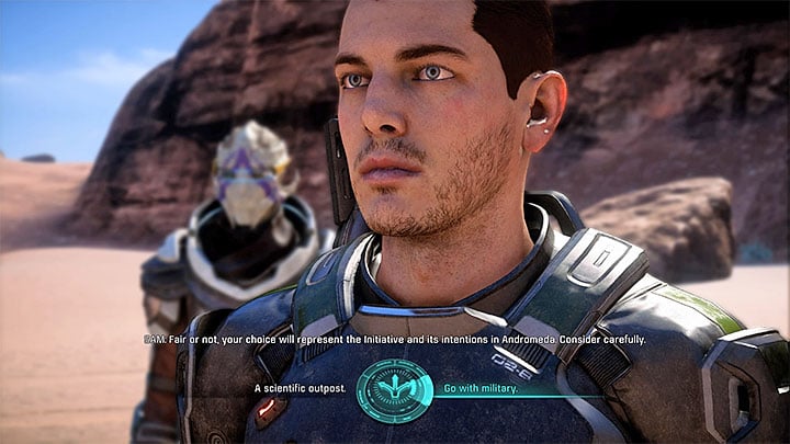 The moment of choosing the outpost - this is a very important decision - A Better Beginning | Priority Ops - Priority Ops (Main quests) - Mass Effect: Andromeda Game Guide