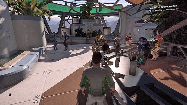 Meet with Liam in Tavetaan - Liam Kosta: Day Out on Aya | Allies and Relationships - Allies and Relationships quests - Mass Effect: Andromeda Game Guide