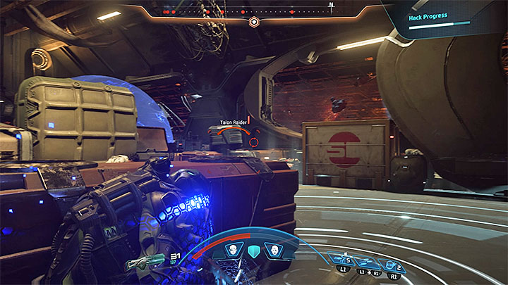 Defend yourself near the second access point - How to defeat Calot on the Kett spaceship? | Boss fights | Walkthrough - Boss battles - Mass Effect: Andromeda Game Guide