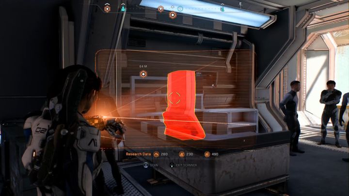 Scan the items you come across - if they are colored red, you can gain Research Data points. - A handful of general tips | Gameplay basics - Gameplay basics - Mass Effect: Andromeda Game Guide