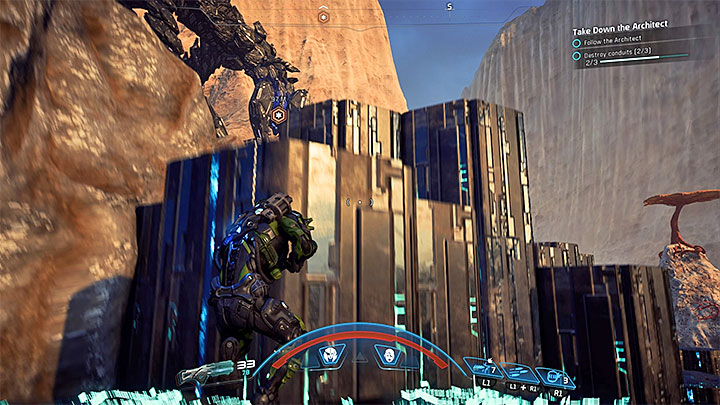 Choose bigger covers but keep in mind that they can suddenly be destroyed - Take Down the Architect on Kadara | Kadara | Heleus Assignments - Kadara - Mass Effect: Andromeda Game Guide