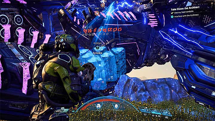 Run to the fallen boss head - Take Down the Architect on Kadara | Kadara | Heleus Assignments - Kadara - Mass Effect: Andromeda Game Guide