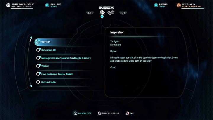 The aftermath of the previous quest - Cora Harper: A Foundation | Allies and Relationships - Allies and Relationships quests - Mass Effect: Andromeda Game Guide