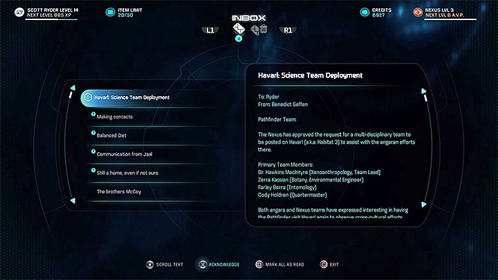 Finally, Andromeda Initiative has decided to send in a team - Additional tasks | Havarl side quests - Havarl - Mass Effect: Andromeda Game Guide
