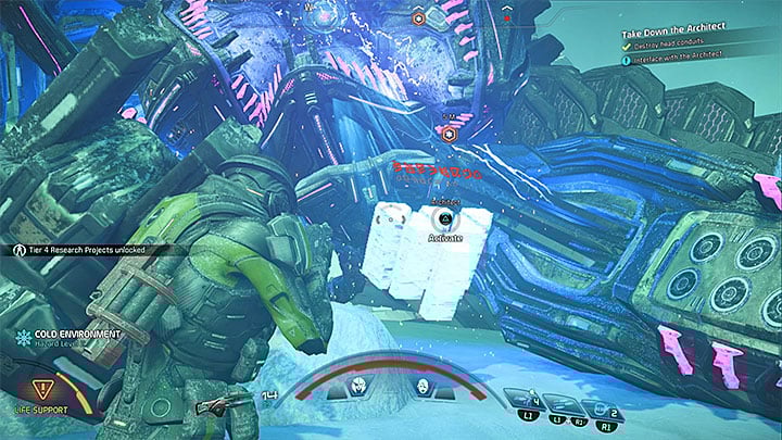 Run to the fallen boss head - How to defeat the Voeld Remnant Architect? | Boss fights | Walkthrough - Boss battles - Mass Effect: Andromeda Game Guide