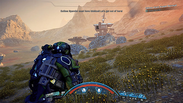 The destination are the buildings taken by exiles - Nakmor Drack: Krogan Betrayal | Allies and Relationships - Allies and Relationships quests - Mass Effect: Andromeda Game Guide