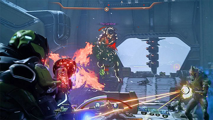 Use the opportunity to fire at the Cardinal using your best weaponry and abilities - How to defeat the Voeld Kett Cardinal? | Boss fights | Walkthrough - Boss battles - Mass Effect: Andromeda Game Guide