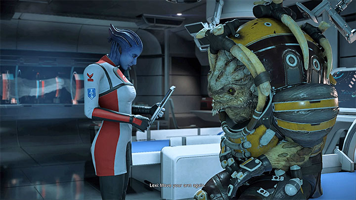 Speak with Drack and Lexi in med bay - Nakmor Drack: Other quests | Allies and Relationships - Allies and Relationships quests - Mass Effect: Andromeda Game Guide