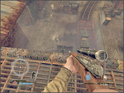 Once you're inside, you should take your time and look around a bit - Sabotage Tank Factory Control Room - part 1 - Operation Varsity - Medal of Honor: Airborne - Game Guide and Walkthrough