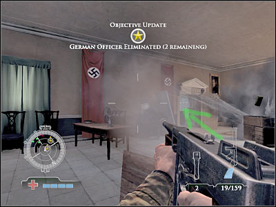 This area may still be guarded by some of the enemy soldiers - Eliminate German officers - part 2 - Operation Husky - Medal of Honor: Airborne - Game Guide and Walkthrough