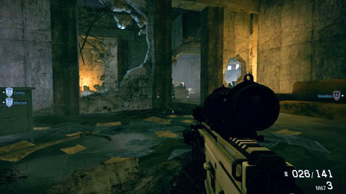 Then hide behind the wall in front of the desk and start to shoot at enemies - Mission 11: Old Friends - Campaign - Medal of Honor: Warfighter - Game Guide and Walkthrough