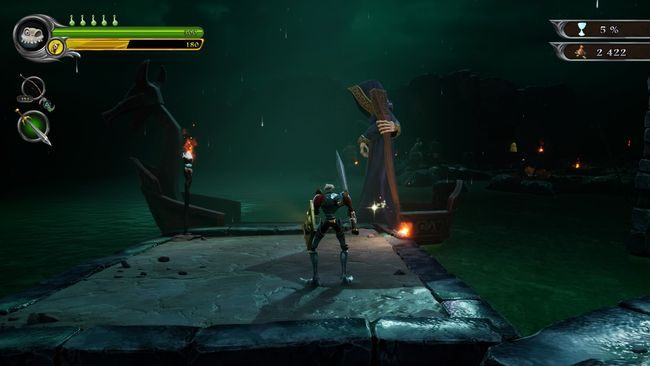 Go right until you reach a larger swamp - Pools of the Ancient Dead | MediEvil Walkthrough - Walkthrough - MediEvil Guide