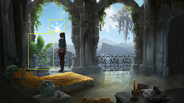 Look at the plant - Escape from the guest room - Chapter V - Memoria - Game Guide and Walkthrough