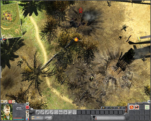 Once your troops reach the proper positions, shown in the picture below, its time for some fast action, in which you'll destroy three helicopters - Mission 1: Until the trouble troubles you - p. 2 - North Vietnamese - Men of War: Vietnam - Game Guide and Walkthrough