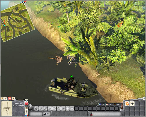 When you get the message that the base has been cleared, don't leave the boat yet - Mission 2: Vietnamese Connection - p. 3 - North Vietnamese - Men of War: Vietnam - Game Guide and Walkthrough