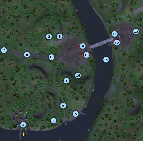 1 - Mission 3: Battle on the River Mekong - map - North Vietnamese - Men of War: Vietnam - Game Guide and Walkthrough