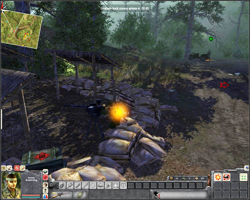 New objective: Destroy the truck convoy incoming from the south - Mission 3: On the Trail of Uncle Ho - p. 1 - USA - Men of War: Vietnam - Game Guide and Walkthrough