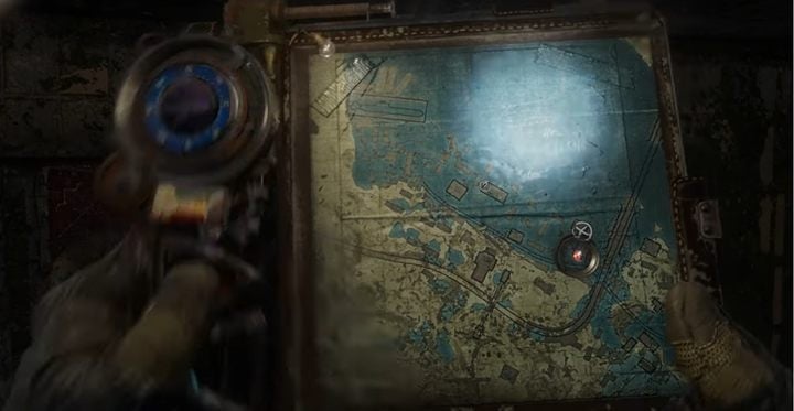 When you are attacked by an enemy sniper, enter the building next to the boat - Metro Exodus Sams Story: Night Stashes - list - Secrets - Metro Exodus Guide