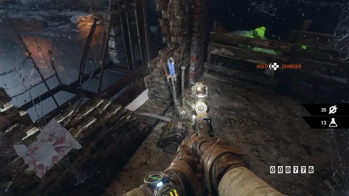 Head to the top, where youll find a lever that will raise the gate and allow you to catch the car - Volga - A trip for the car - walkthrough - Volga - Metro Exodus Guide