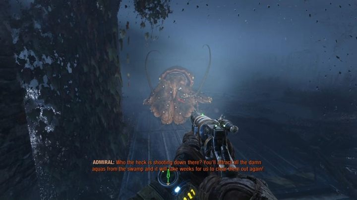 Swim forward - you will come across a few statues depicting humans - Metro Exodus: Stealing a boat and visiting the Admiral - walkthrough - Taiga - Metro Exodus Guide