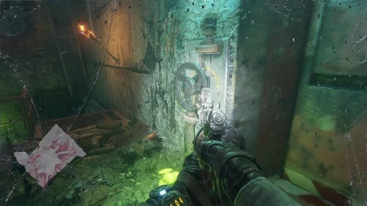 Use the reel to open the gate - Metro Exodus: Hangar with a big fish - walkthrough - Volga - Metro Exodus Guide