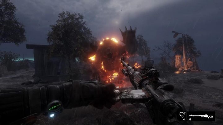 Follow the path and then go up the stairs - Metro Exodus: The path to the dam and meeting Alyosha - walkthrough - Taiga - Metro Exodus Guide