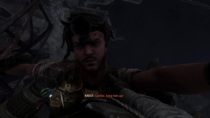 Watch the cut-scene featuring Olga and the locals - Metro Exodus: The path to the dam and meeting Alyosha - walkthrough - Taiga - Metro Exodus Guide