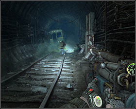 Return to the main tunnel (the one with the train tracks) and start heading towards a metro car seen in the distance #1 - Walkthrough - Lost Tunnel | Chapter 2 - Chapter 2 - Metro 2033 Guide