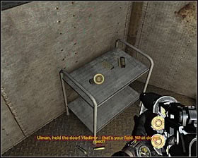 Exit the elevator and wait for one of your teammates to think of a plan of opening a large door seen right in front of you #1 - Walkthrough - D6 | Chapter 6 - Chapter 6 - Metro 2033 Guide