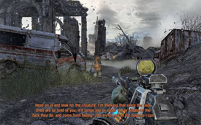 Keep following Anna - Find the Dark One in the Gardens | Chapter 2: Ashes - Chapter 2: Ashes - Metro: Last Light Game Guide