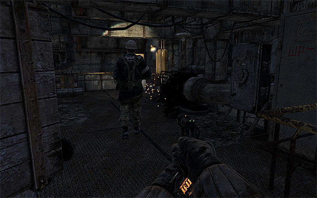 It would be good to deal now with previously mentioned guards - try to get them from behind to kill them or to knock them out - Find and save Pavel (1) | Chapter 6: Facility - Chapter 6: Facility - Metro: Last Light Game Guide