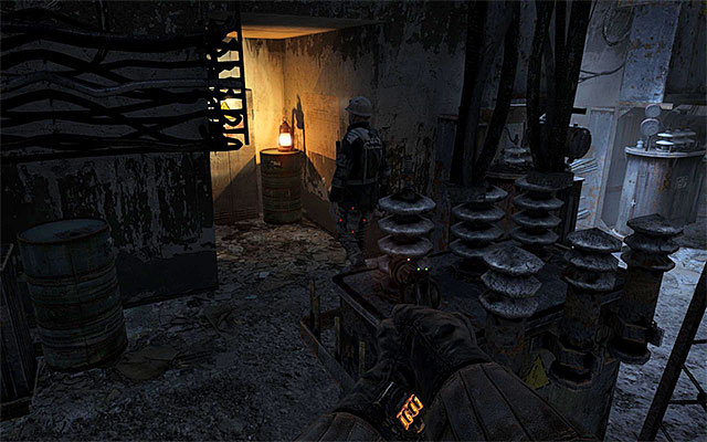 Carefully approach a single guard - Find and save Pavel (1) | Chapter 6: Facility - Chapter 6: Facility - Metro: Last Light Game Guide