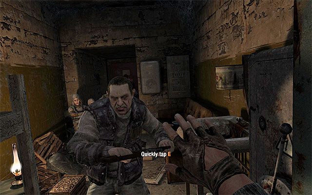 Sneak past the last room to complete the QTE sequence and give yourself a chance to save the civilians (screenshot above) - Trophy guide and achievements in Metro Last Light - Achievements/Trophies - Metro: Last Light Game Guide