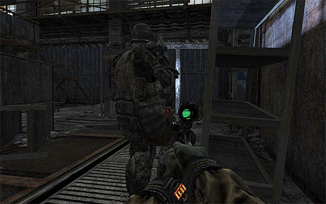 Jump down from the car and start moving, carefully, towards the entrance mentioned above - Find about the plans of the Red Line troops | Chapter 25: Depot - Chapter 25: Depot - Metro: Last Light Game Guide