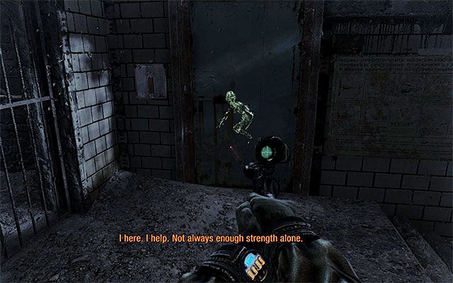 After you have climbed the stairs, turn your attention to the collectible behind the gate that the Dark One is crouching at - Find about the plans of the Red Line troops | Chapter 25: Depot - Chapter 25: Depot - Metro: Last Light Game Guide