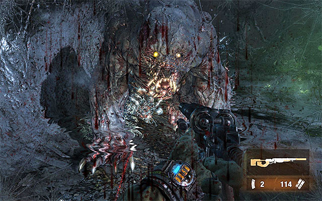 After the battle proper starts, start using your shotgun or a good assault rifle, while trying to shoot the bear on the head - Report the imminent attack on D6 | Chapter 28: The Garden - Chapter 28: The Garden - Metro: Last Light Game Guide