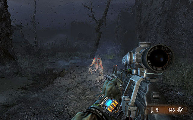 While exploring, remember of course not to enter the water and to manage your supplies with care - Meet the rangers in the church | Chapter 17: Nightfall - Chapter 17: Nightfall - Metro: Last Light Game Guide