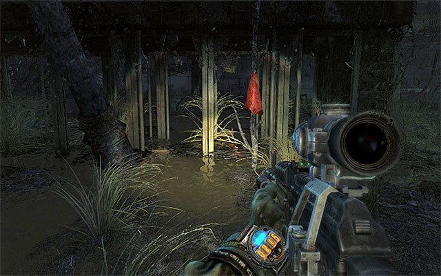 Be careful here, for it is the next time that the large green beast will cross your path(for a longer this time) - Meet the rangers in the church | Chapter 17: Nightfall - Chapter 17: Nightfall - Metro: Last Light Game Guide