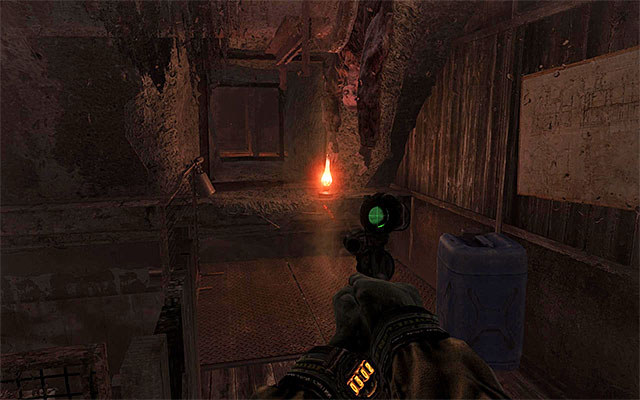 An alternative to this approach is to make your way to the upper balconies, best by taking the ladder located right next to the starting point - Find and save Anna | Chapter 19: Contagion - Chapter 19: Contagion - Metro: Last Light Game Guide