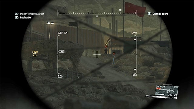The main path is being guarded by the enemy forces - Reaching the upper part of the barracks | Walkthrough - Mission 5 - Over the Fence - Metal Gear Solid V: The Phantom Pain Game Guide & Walkthrough