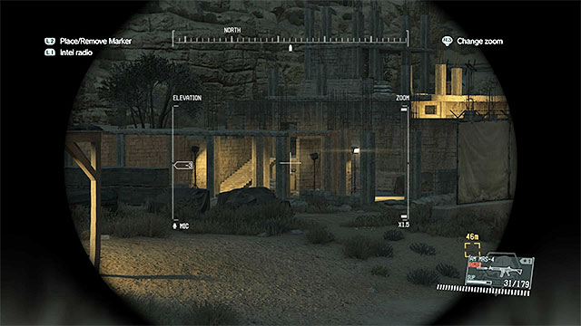 The engineer has been imprisoned at the ground floor of the unfinished building shown in the above screenshot, in the upper part of the Wakh Sind Barracks - Finding and rescuing the engineer | Walkthrough - Mission 5 - Over the Fence - Metal Gear Solid V: The Phantom Pain Game Guide & Walkthrough
