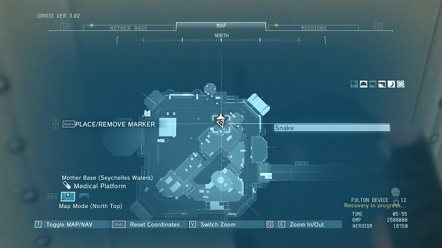 Location of the diamond. - Rough Diamonds in the Mother Base - Rough Diamonds - Metal Gear Solid V: The Phantom Pain Game Guide & Walkthrough