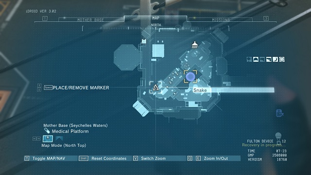 Location of the diamond. - Rough Diamonds in the Mother Base - Rough Diamonds - Metal Gear Solid V: The Phantom Pain Game Guide & Walkthrough