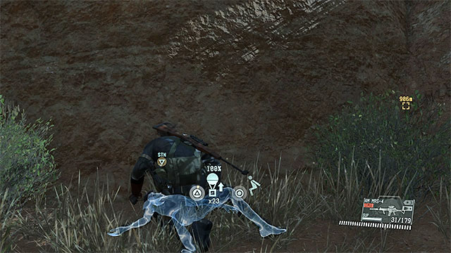 The best way is to sneak up to the target and Fulton him. - Eliminating the former rebel Mbele soldier | Walkthrough - Mission 18 - Blood Runs Deep - Metal Gear Solid V: The Phantom Pain Game Guide & Walkthrough