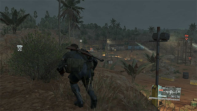 You should enter the area of the mine from the south. - Reaching the mine | Walkthrough - Mission 18 - Blood Runs Deep - Metal Gear Solid V: The Phantom Pain Game Guide & Walkthrough